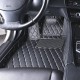 Best Black and Beige Stitching Luxury Leather Diamond Car Floor Mats UK Best Black and Beige Stitching Luxury Leather Diamond Car Floor Mats UK