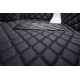 Best Black and Black Stitching Luxury Leather Diamond Car Floor Mats UK