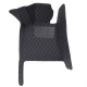 Best Black and Black Stitching Luxury Leather Diamond Car Floor Mats UK