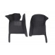 Best Black and Black Stitching Luxury Leather Diamond Car Floor Mats UK