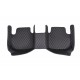 Best Black and Black Stitching Luxury Leather Diamond Car Floor Mats UK