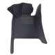Best Black and Blue Stitching Luxury Leather Diamond Car Floor Mats UK