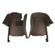 Best Black and Orange Stitching Luxury Leather Diamond Car Floor Mats UK