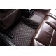 Best Black and Red Stitching Luxury Leather Diamond Car Floor Mats UK