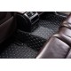 Best Black and White Stitching Luxury Leather Diamond Car Floor Mats UK