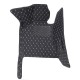 Best Black and White Stitching Luxury Leather Diamond Car Floor Mats UK