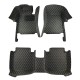 Best Black and Yellow Stitching Luxury Leather Diamond Car Floor Mats UK