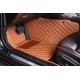 Best Brown Luxury Leather Diamond Car Floor Mats UK