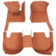 Best Brown Luxury Leather Diamond Car Floor Mats UK