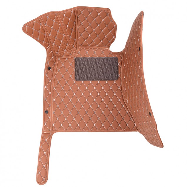 Best Brown Luxury Leather Diamond Car Floor Mats UK