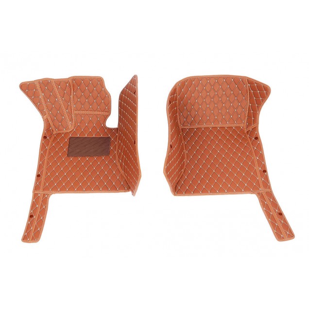 Best Brown Luxury Leather Diamond Car Floor Mats UK