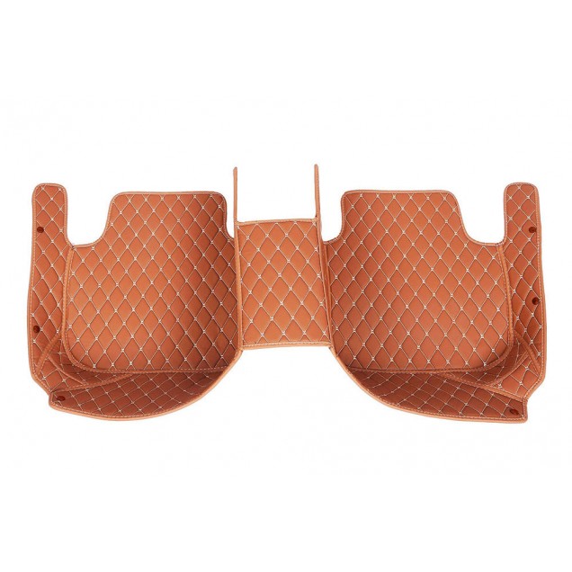 Best Brown Luxury Leather Diamond Car Floor Mats UK