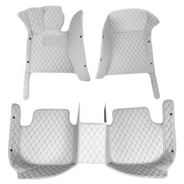 Best Grey Luxury Leather Diamond Car Floor Mats UK