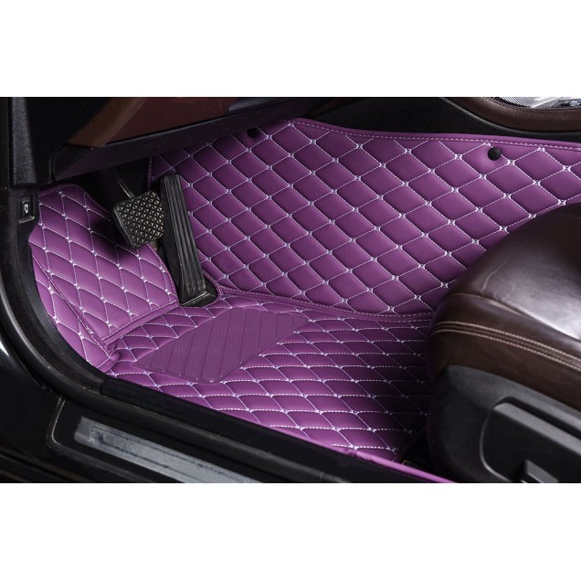 Best Purple Luxury Leather Diamond Car Floor Mats UK