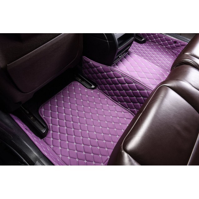 Best Purple Luxury Leather Diamond Car Floor Mats UK