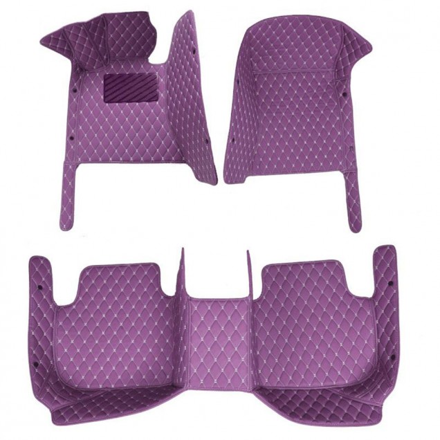 Best Purple Luxury Leather Diamond Car Floor Mats UK