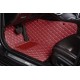 Best Wine Red Luxury Leather Diamond Car Floor Mats UK