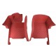 Best Wine Red Luxury Leather Diamond Car Floor Mats UK