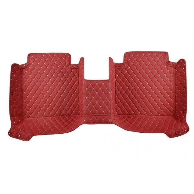 Best Wine Red Luxury Leather Diamond Car Floor Mats UK