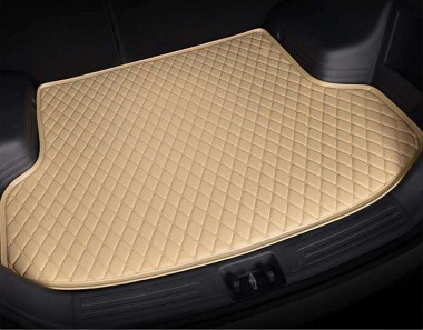 Best Beige Luxury Leather Diamond Trunk Base Mats UK