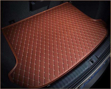 Best Brown Luxury Leather Diamond Trunk Base Mats UK