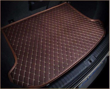 Best Dark Brown Luxury Leather Diamond Trunk Base Mats UK