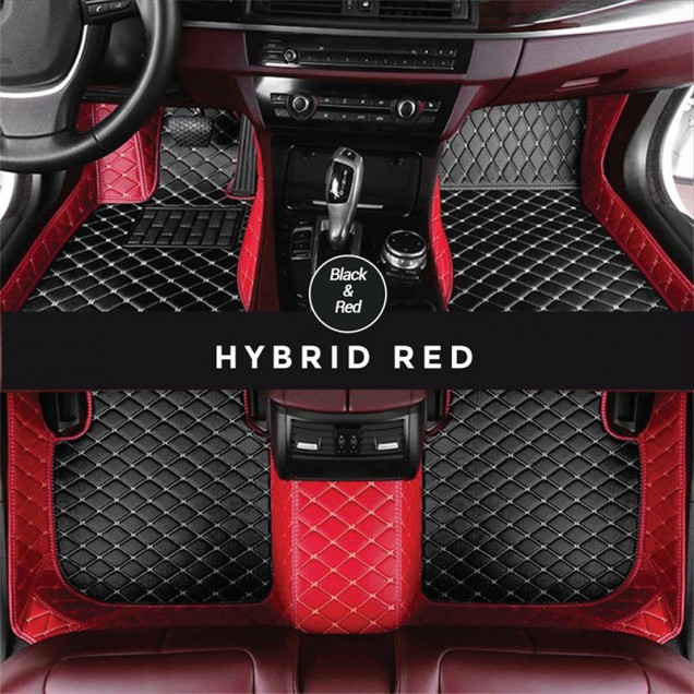 Best Black and Red Hybrid Mode Premium Diamond Car Floor Mats UK Best Black and Red Hybrid Mode Premium Diamond Car Floor Mats UK