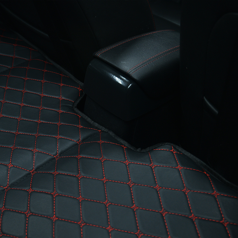 Universal Diamond Car Bed - Non-Inflatable Black and Red Stitching Luxury Leather Diamond Car Bed Mattress Universal Diamond Car Bed - Non-Inflatable Black and Red Stitching Luxury Leather Diamond Car Bed Mattress