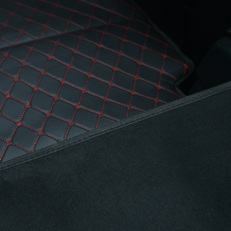 Universal Diamond Car Bed - Non-Inflatable Black and Red Stitching Luxury Leather Diamond Car Bed Mattress Universal Diamond Car Bed - Non-Inflatable Black and Red Stitching Luxury Leather Diamond Car Bed Mattress