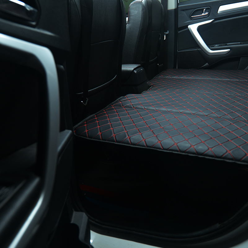 Universal Diamond Car Bed - Non-Inflatable Black and Red Stitching Luxury Leather Diamond Car Bed Mattress Universal Diamond Car Bed - Non-Inflatable Black and Red Stitching Luxury Leather Diamond Car Bed Mattress