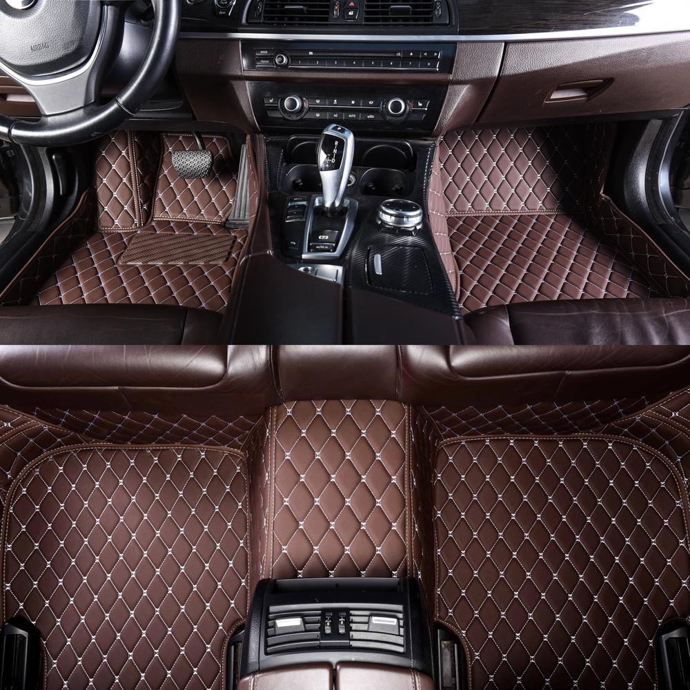 Best Dark Brown Luxury Leather Diamonds Car Mats UK Best Dark Brown Luxury Leather Diamonds Car Mats UK