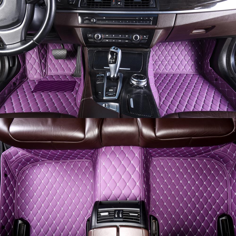 Best Purple Luxury Leather Diamonds Car Mats UK