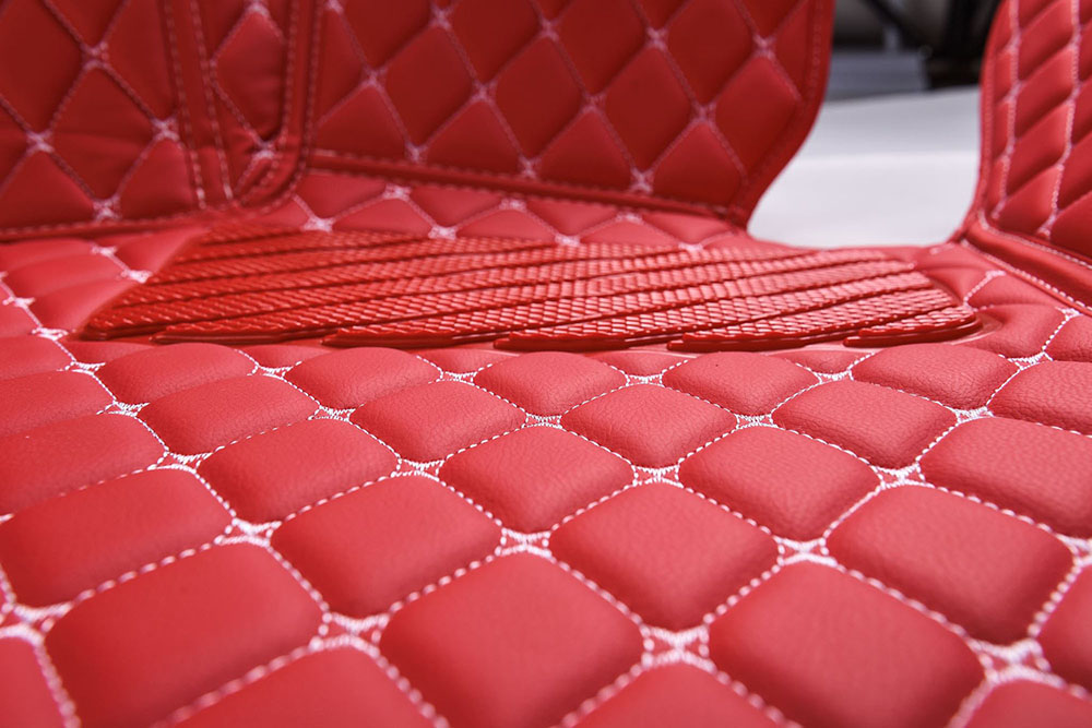 Best Red Luxury Leather Diamonds Car Floor Mats UK Best Red Luxury Leather Diamonds Car Floor Mats UK